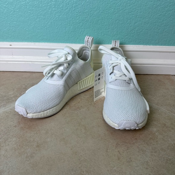 Adidas NMD_R1 White Gold Metallic Sneaker - Picture 1 of 6